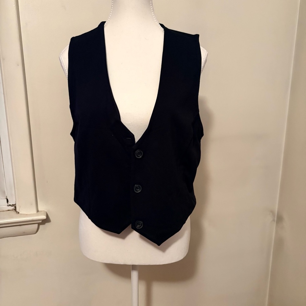 American Eagle Outfitters Black and White Layered Top